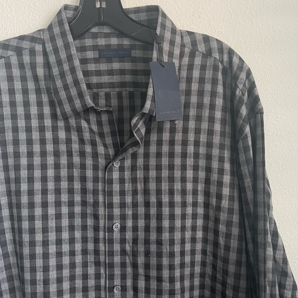 Zachary Prell Button Down Long Sleeve Checkered Shirt